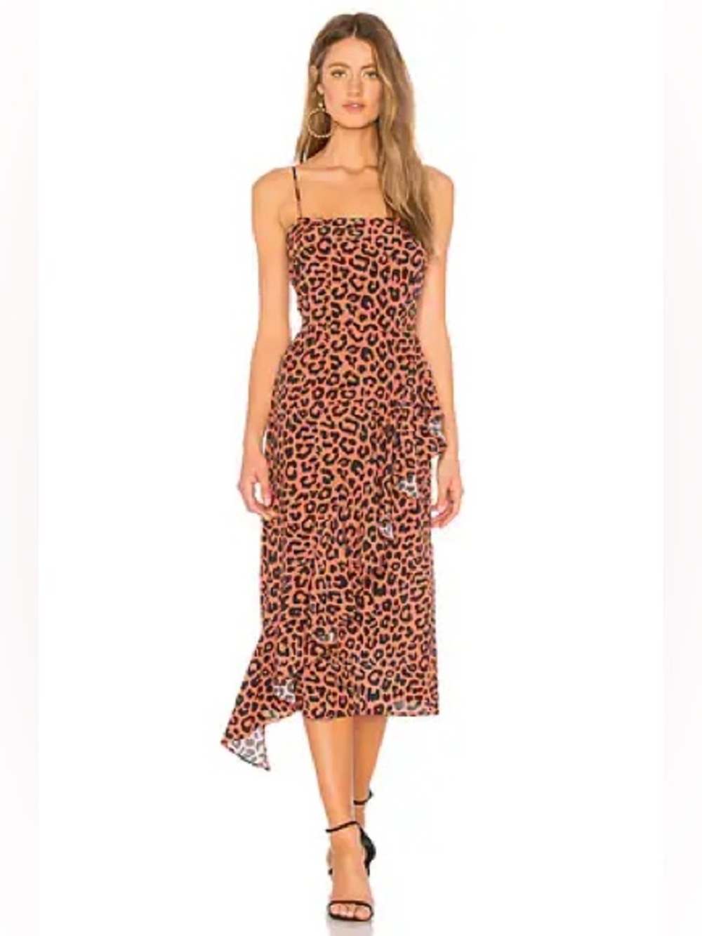 Revolve Lovers + Friends Ellie Midi Dress Cheetah Leopard Animal Print Size M